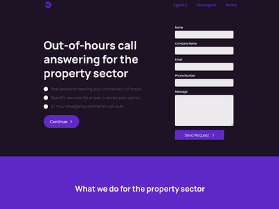 Agency landing page with carrd.co