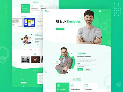 Alex - Modern & Creative Personal Portfolio Figma Template clean design dark mode modern desgin personal portfolio templatecookie ui design