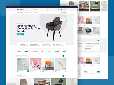 Comforty - eCommerce Figma Free Template by Templatecookie on Dribbble