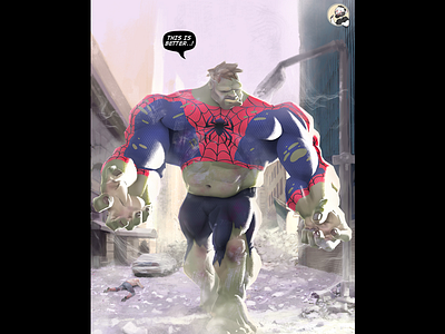 Hulk character designing concept art digital painting illustration