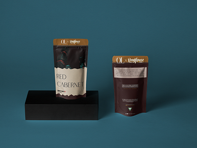 Cannabis Stand up Pouch Design- Red Cabernet branding design graphic design mockups packaging
