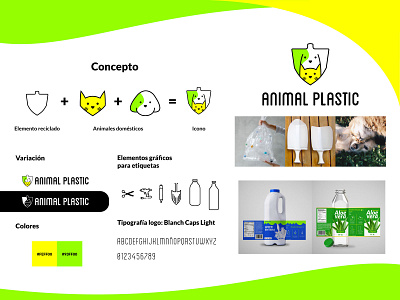 Presentación de marca y de producto Animal Plastic app branding design graphic design icon identidad de marca illustration logo typography vector