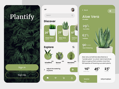 Plantify branding graphic design ui