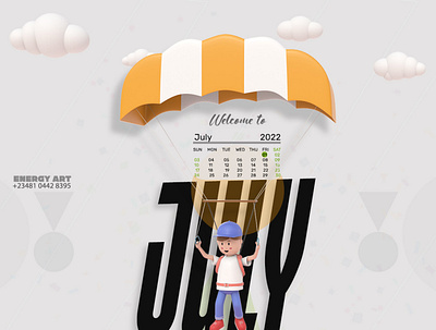 Energy Art for new month July branding design graphic design illustration ui ux