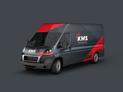 Car branding concept for KMS Logistic bird logo color flying logo icon letter a letter mark logo logistic logistics logo logo company logo creative logo mark logomark logotype monogram monogram logo multicolor logo paint logo red logo symbol triangle