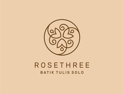 Logo Design for Batik Rosethree brand identity branding illustration letter mark logo logo company logo creative logo mark logomark logotype monogram logo