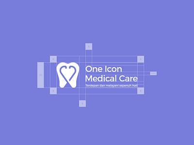 Logo Proportion for One Icon Medical Care brand identity dental care dental clinic dental logo dentist logo letter mark logo logo company logo creative logomark