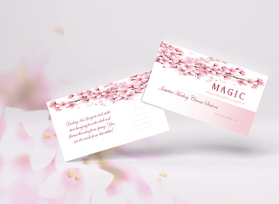 Floral Postcard calm floral hearing cleanse magic pink pink and white postcard serene therapy white