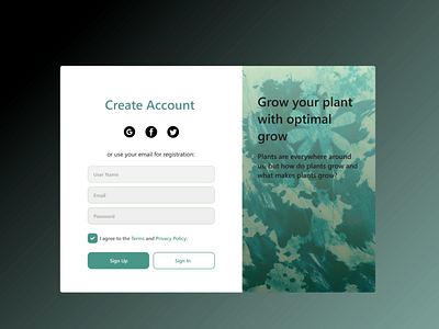 sign up page #dailyui #001 design typography ui