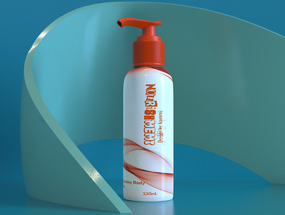 Lotion. 3d branding design graphic design illustration p typography