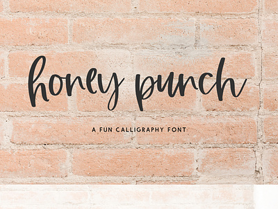 Honey Punch Script Font calligraphy font font design handlettering handwriting modern calligraphy
