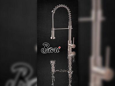 Banner for Faucet branded Bari acqua design effect faucet flyer photoshop reflect water