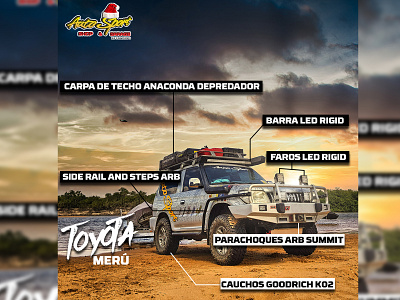 Flyer for Instagram Car Garage 4x4 branding car design flyer garage landcruiser meru photoshop toyota