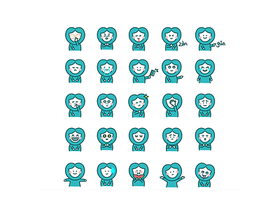 company emoji blue design illustration