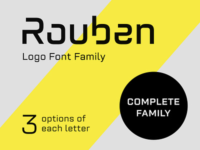 Rouben branding design font future graphic design letter logo minimal typeface typography vector