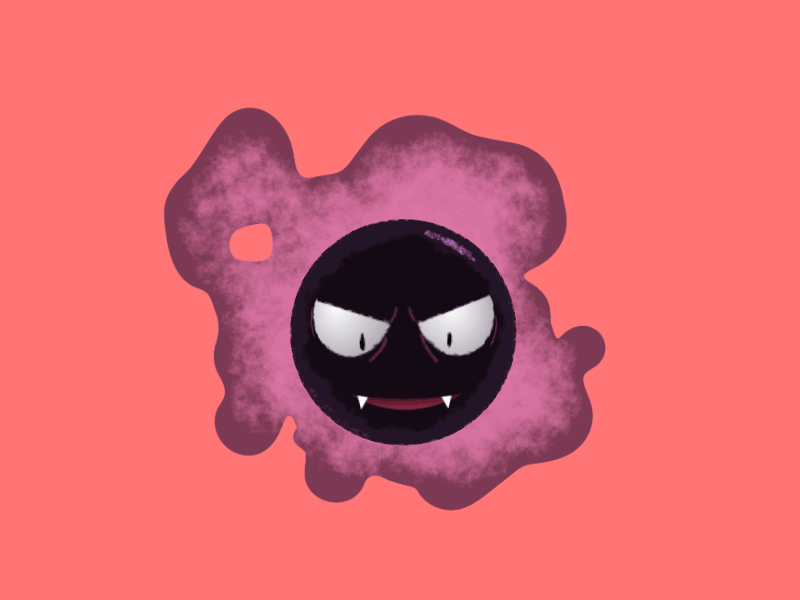 Gastly Rig 2d ae after effects animation character design gastly gif pokemon rig