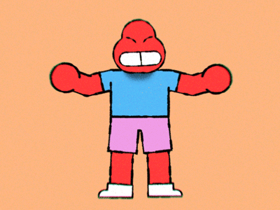 Stomping Dude 2d ae aftereffects angry animation rig rubberhose