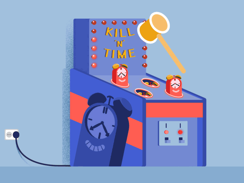killin' time 2d after effects animation arcade clock