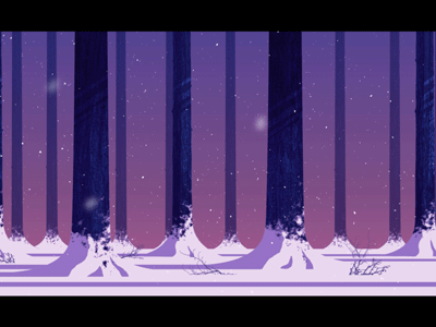 Snowy Forest ae after effects forest parallax snow