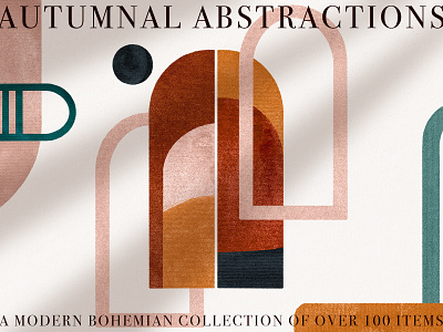 Abstract Gouache Shapes Graphic Collection