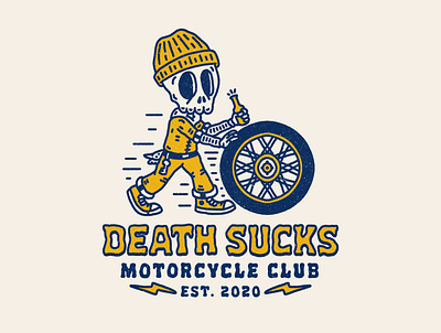 Death Sucks Moto Club branding california design illustration logo motorcycle west coast