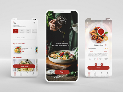 Restaurant application design app graphic design ui