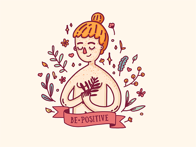 Cute bodypositive girl with freckles ♥ avatar body positive body positivity character character design design doodle face female freckles girl hair illustration motivation person red red hair redhead vector woman