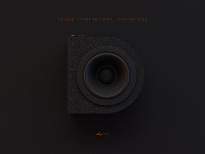 Happy International Dance Day! 3d 3d art black celebration cgi cinema4d creative design dance dance music dancer fresh design international music physical render