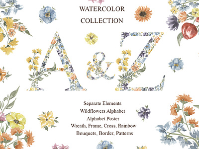 Watercolor Wildflowers Collection