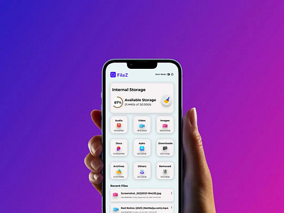 FILE MANAGER (MOBILE APP UI) app design ui ux