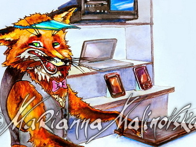 Fox cartoon fox illustration