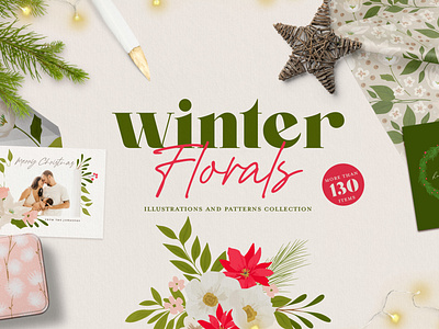 Winter Florals berries christmas holiday hollies winter