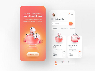 Fragrance - Mobile App Design app appui clean design dribbble fragrance freelance freelancer graphic design graphics mobileui neat perfume app popular ui uidesign uiux uxdesign