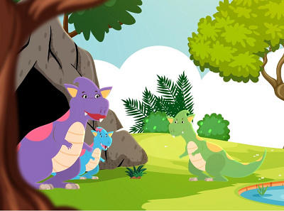 Dino Adventure 1- Anideos 2d 2d animation 3d 3d animation adobe illustrator adobe photoshop after effects animation branding design digital art explainer video graphic design illustration logo minimal motion graphics music video vector video