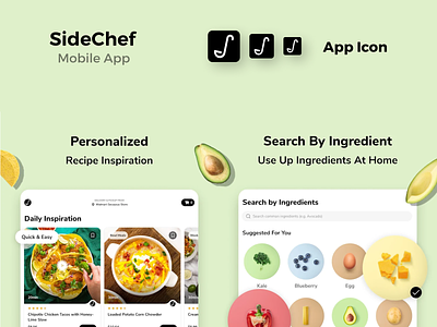 Side Chef - App by Anideos agency android app app design application branding daily ui design figma graphic design illustration ios logo mobile mobile app ui ui ux uiux ux