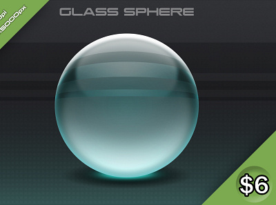 Glass Sphere 2d art design glass icon illustration logo sphere ui ux