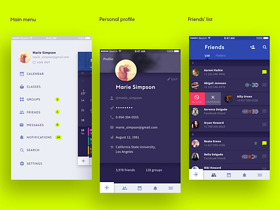 SyncroVive | Mobile App UX/UI Design and Branding app branding calendar design logo menu mobile profile ui ux uxui