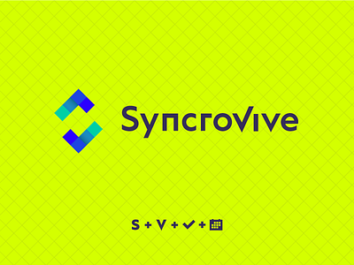 SyncroVive | Mobile App Branding app branding calendar design logo mobile typography