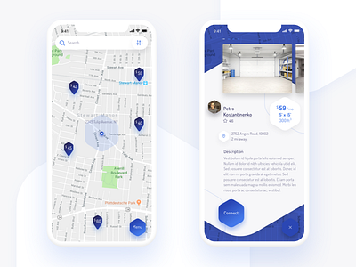 Stor | Mobile App UX/UI Design and Branding app hexagon map mobile provider start stor storage u ui user