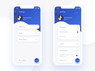 Stor | Mobile App UX/UI Design and Branding app design mobile setting settings ui ux uxui