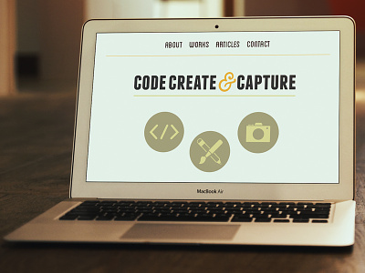 Code Create & Capture code mockup personal portfolio photography web design
