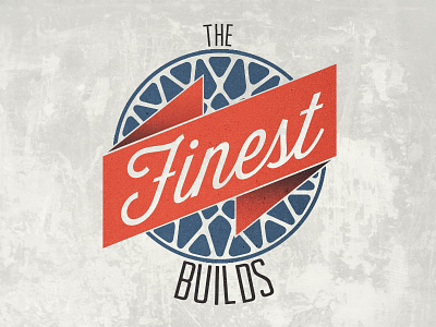 The Finest Builds automotive branding logo typography vintage wheel
