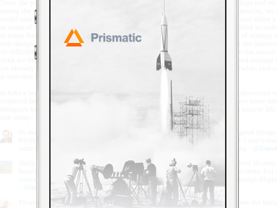 Prismatic on the iPhone app application design futurist icon ios iphone logo modernist news phone prismatic typography ui