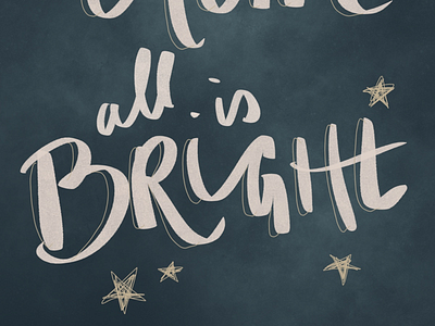 Silent night hand lettering procreate silent night