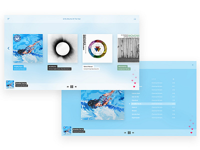 2016 Albums Of The Year albums music player ui design web