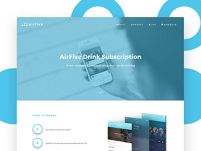 AirFive Website app ui design website