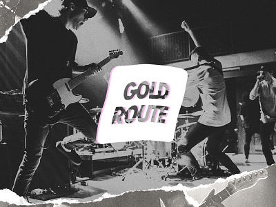 Gold Route Logo Concept 90s branding grunge logo music