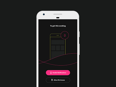 Enable Permissions app design illustration ios ui