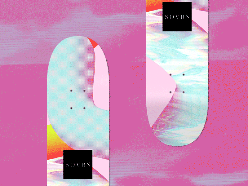 Sovrn Skateboard Concept brand design glitch skateboard skateboarding
