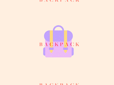 Backpack Icon design graphic design icon illustration